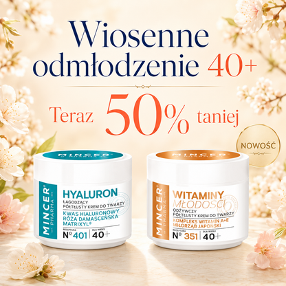 Zestaw odmładzający 40+ Kwas Hyaluronowy + Miłorząb Japoński