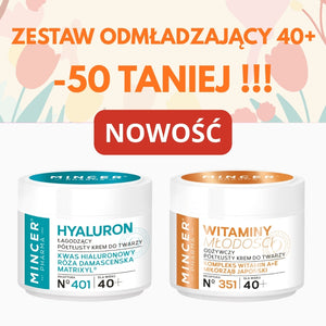 Zestaw odmładzający 40+ Kwas Hyaluronowy + Miłorząb Japoński