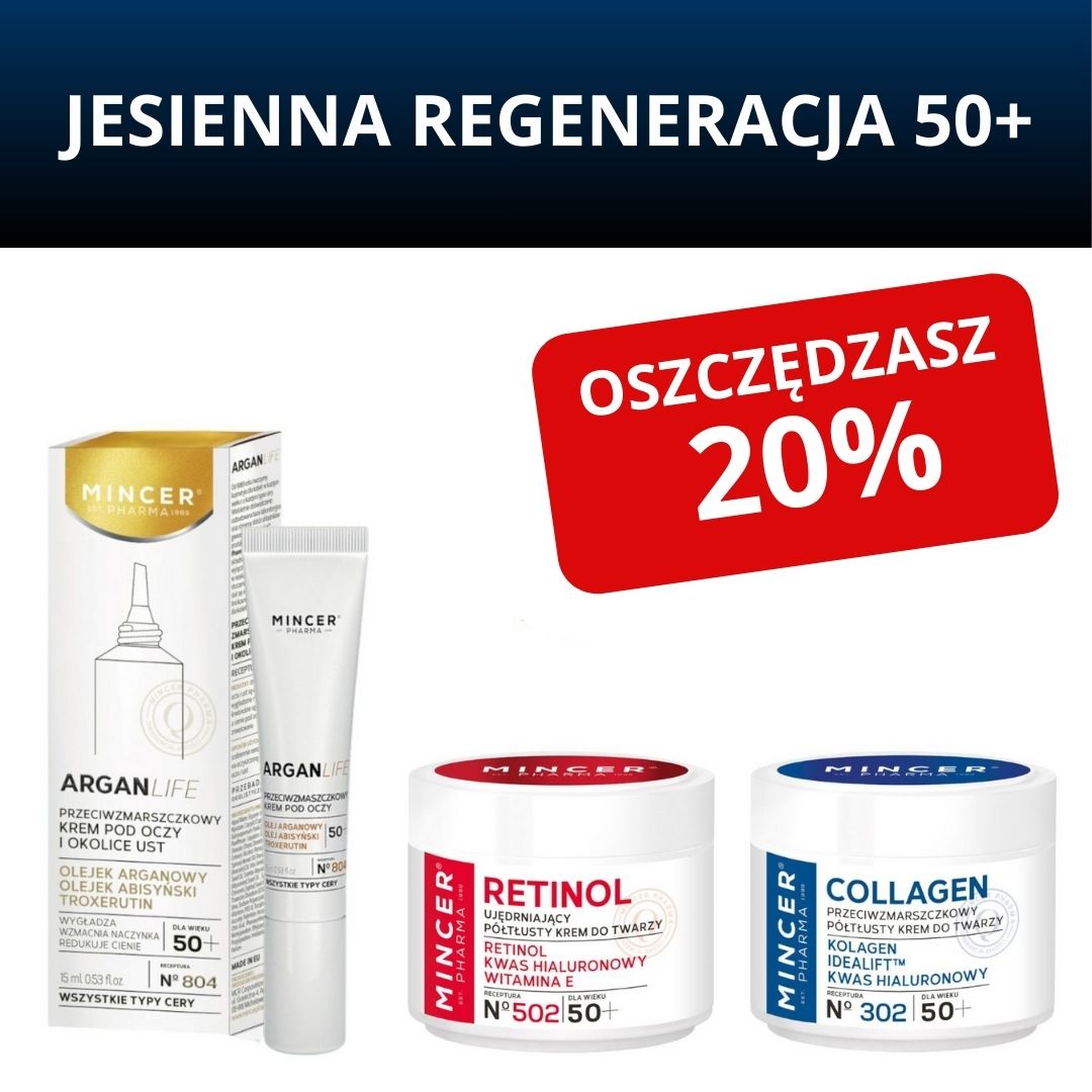 Zestaw odmładzający 50+ Argan + Kolagen + Retinol