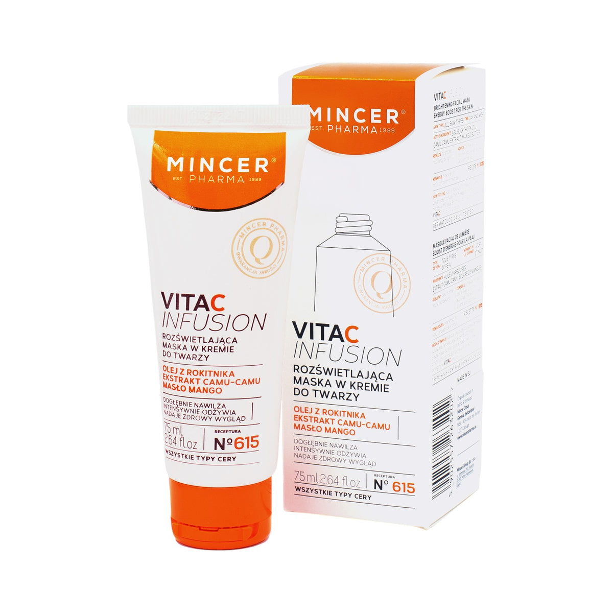 Rozświetlająca maska w kremie do twarzy 75ml – Mincer Pharma