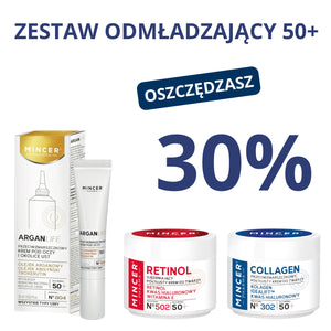 Zestaw odmładzający 50+ Argan + Kolagen + Retinol