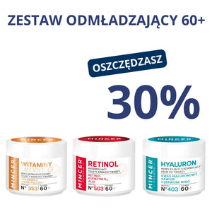 Zestaw odmładzający 60+ Retinol + Kawior + Wosk pszczeli