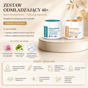 Zestaw odmładzający 40+ Kwas Hyaluronowy + Miłorząb Japoński
