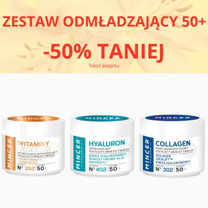 Zestaw odmładzający 50+ Hyaluron + Kolagen  + Koenzym Q10