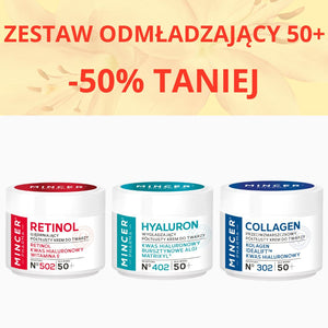 Zestaw odmładzający 50+ Hyaluron + Kolagen  + Retinol